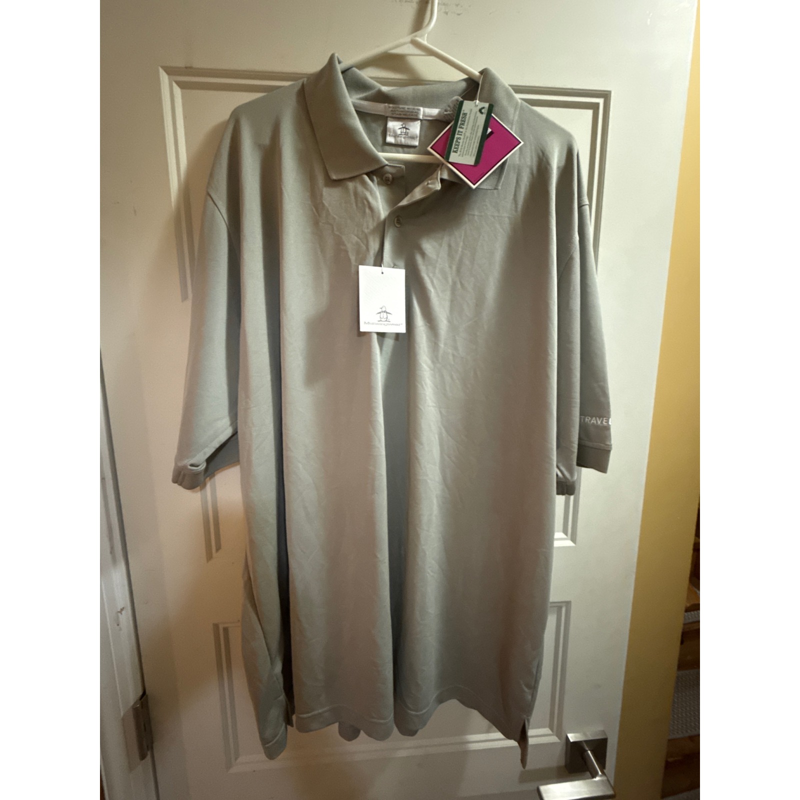 Munsingwear Original Penguin Mens Xxl Polo Shirt Sage Green Travelers Golf New